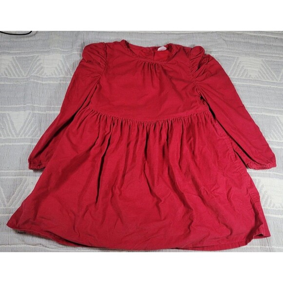 Baby GAP Girls Red Corduroy Long Sleeve Dress Size 5 Years Toddler - Picture 1 of 7